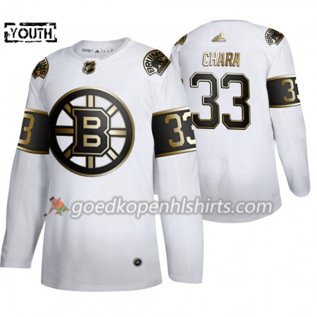 Boston Bruins Zdeno Chara 33 Adidas 2019-2020 Golden Edition Wit Authentic Shirt - Kinderen